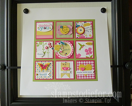 Kind and Cozy Gingham Garden New Stampin' Up! Products Framed Art