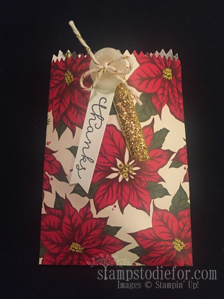 Mini Treat Bags using the Home for Christmas patterned paper #stampinup #treatbag www.stampstodiefor.com (2)