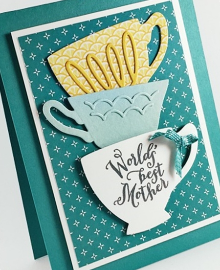 A Nice Cuppa stamp set and Cups & Kettle Framelits 2016 Occasions Catalog #stampinup www.stampstodiefor.com a
