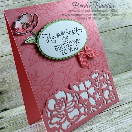 Birthday Card using Stampin Up Birthday Blooms Stamp Set & Detailed Floral Thinlits www.stampstodiefor.com
