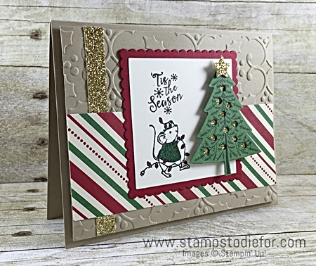 Sunday Sketches SS006 Stampin Up Merry Mice Stamp Set Christmas Card www.stampstodiefor.com