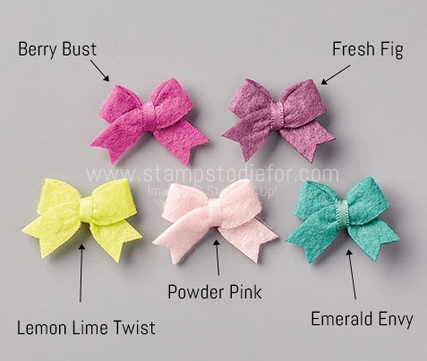 Stampin' Up! Itty Bitty Felt Bows