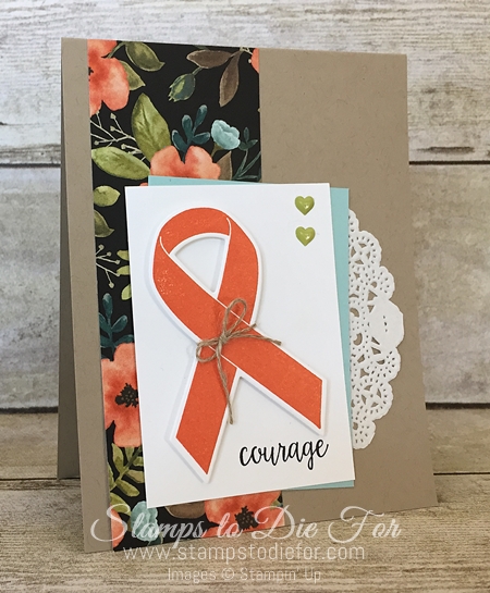 Whole lot of Lovely Paper and Ribbon of Courage Stamp Set by Stampin Up and Support Ribbon Framelits www.stampstodiefor.com 