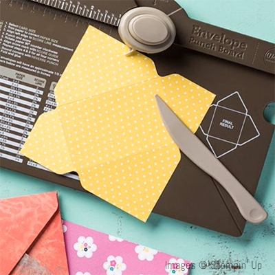 Envelope Punch Board to create great customized envelopes - Stampin' Up! www.stampstodiefor.com 1