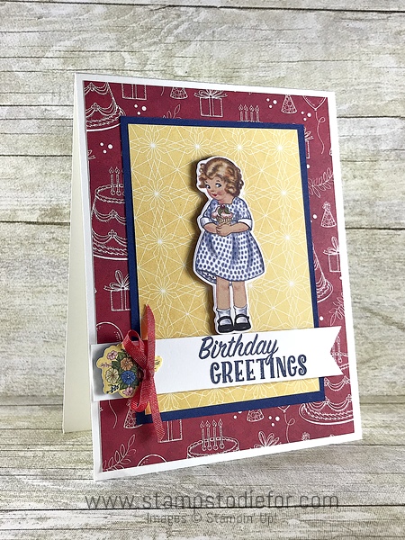 Birthday Memories Suite - Birthday Friends Paper by Stampin' Up!  girl