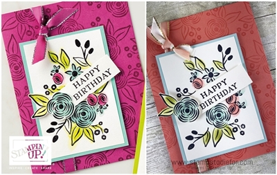 Compare Handstamped Birthday Card using the Perennial Birthday stamp set by Stampin Up (2)