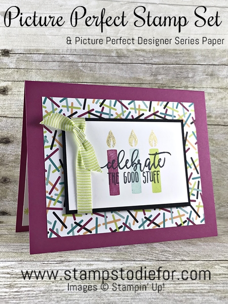 SS027 handstamped birthday card using Picture Perfect Birthday stamp set by Stampin Up 123