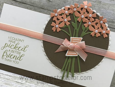 Card made with Beautiful Bouquet Stamp Set and Framelits by Stampin Up 222