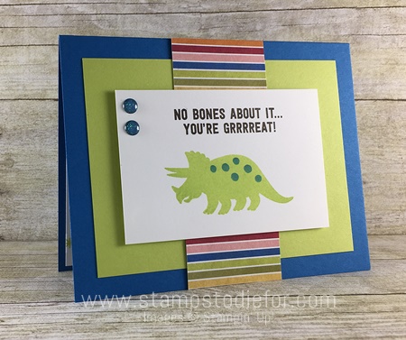 Kids birthday cards using no bones about it stamp set by stampin up