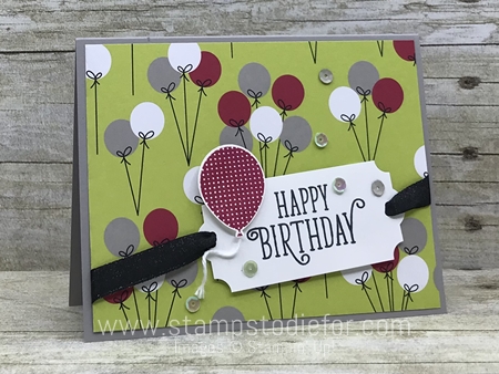Just in CASE card using Birthday Banners Stamp Set and Broadway Bound Paper by Stampin Up www.stampstodiefor.com