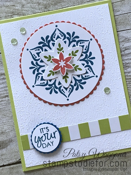 Happiness Surrounds Stamp Set & Snowflake Trinket Dies by Stampin' Up! It's Your Day LuckyLimeaide s www.stampstodiefor.com 2
