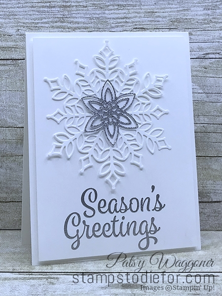 Snowflake Trinket Dies by Stampin' Up! Seasons Greetings Christmas Card  www.stampstodiefor.com