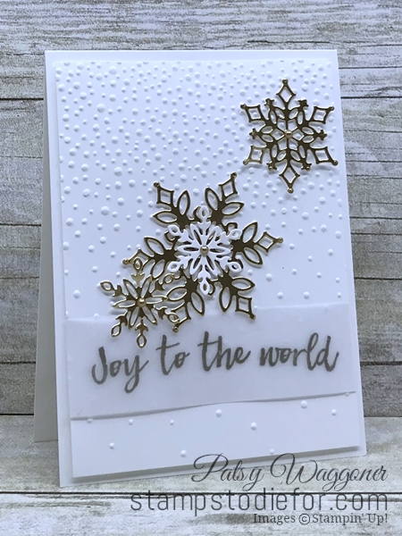 Snowflake Trinket Dies by Stampin' Up! Joy to the World Christmas Card  www.stampstodiefor.com