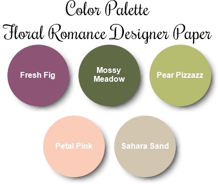 Floral Romance Designer Paper Color Palette
