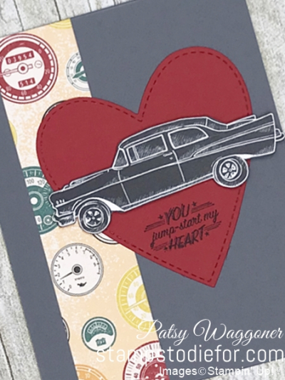 Card created using piece D One Sheet Wonder Classic Gear Designer Paper by Stampin' Up!  #loveitchopit #simplestamping slant