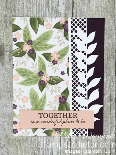 Card stamped using Sunday Sketches SS026 and the Floral Romance Suite of Products #stampinup #SS026 #cardsketch