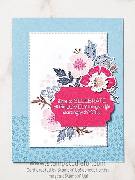 Card  everything is rosy by stampin up