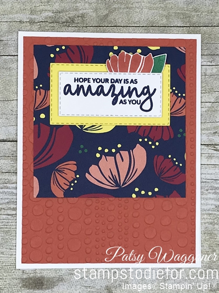 Card created using the One Sheet Wonder Piece E Happiness Blooms Desisgner Paper  #stampinup #onesheetwonder #loveitchopit