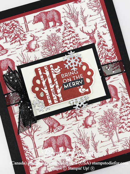 Handmade Card Sample using Tags Tags Tags Christmas slant