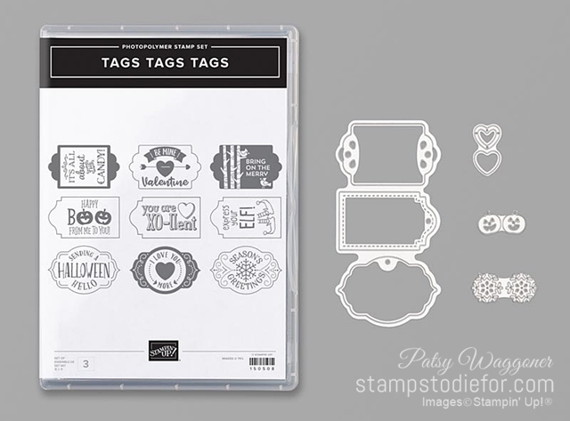 Tags Tags Tags stamp set by Stampin Up with dies