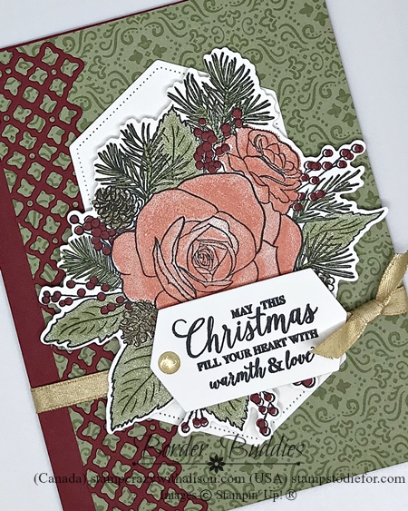 Christmas Time by Stampin' Up! Card color Mossy Meadow slant