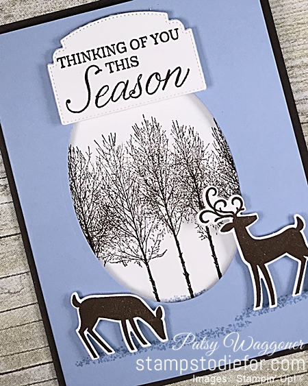 Dashing Deer & Winter Woods stamp sets Christmas Card Fun Fold slant