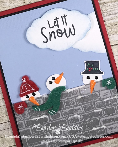 Let is Snow Suite by Stampin Up Snowman punch 3
