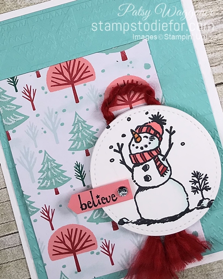 Sunday Sketches Card Let it Snow Suite of Products by Stampin Up wood (2)