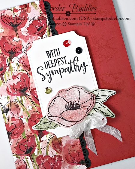 January Peacful Poppies Suite Painted Poppies Stamp Set by Stampin Up slant