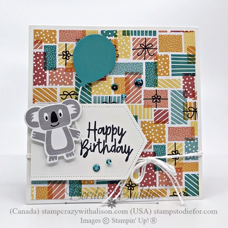 Just in CASE card created using the Birthday Bonanza Suite by Stampin' Up! 2-27 front