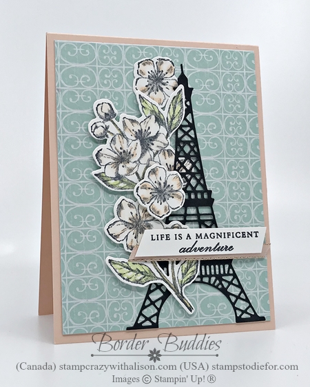 Just in CASE Parisian Beauty Bundle By Stampin Up  with the Efile Tower slant (2)