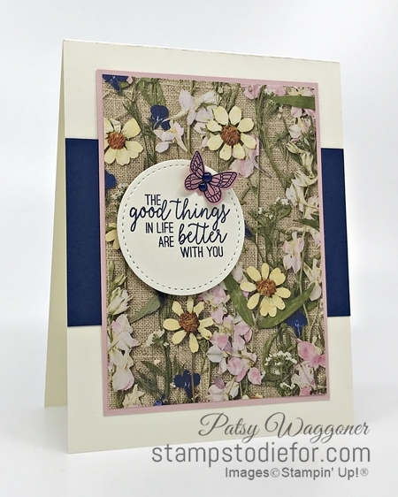Sunday Sketches Card Sketch Pressed Petals Paper by Stampin' Up!  May 12 2020
