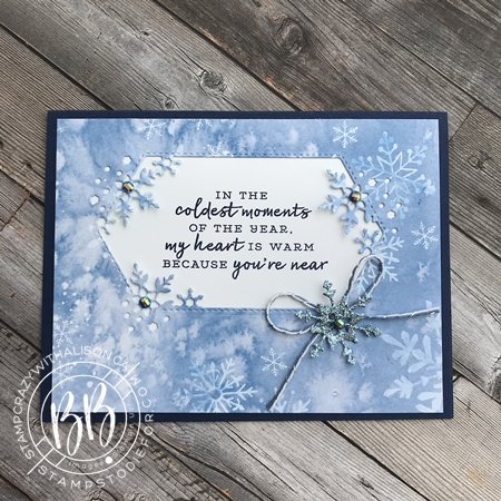 Just in CASE card pg 36 Mini Catalog using the Snowflake Splendor Suite of products from Stampin' Up! optoin