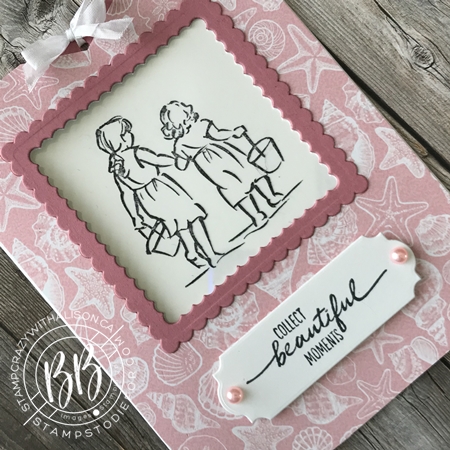 Beautiful Moments stamp set by Stampin Up paper piecing technique (4a)
