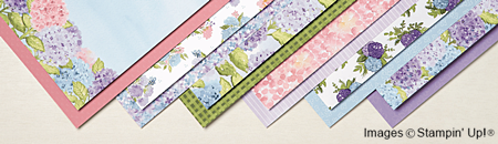 Hydrangea hill designer series paper by stampin up