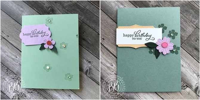 Hand Stamped CASED card created by our four year old granddaughter using Stampin' Up! papercrafting products and Mine