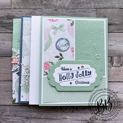 November Take and Make Kit Card Samples with Holly Jolly Wishes Stamp Set