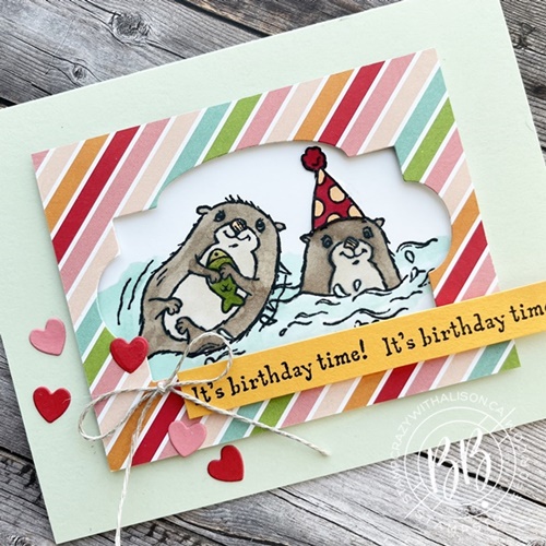 Awesome Otter Birthday card using the Sale-a-bration Stamp Set Free Product option from Stampin’ Up! with qualifying order