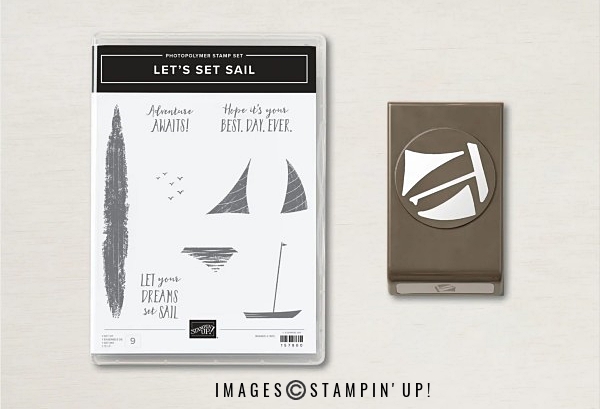 Let’s Set Sail Stamp Set and Sailboat Builder Punch by Stampin’ Up! 