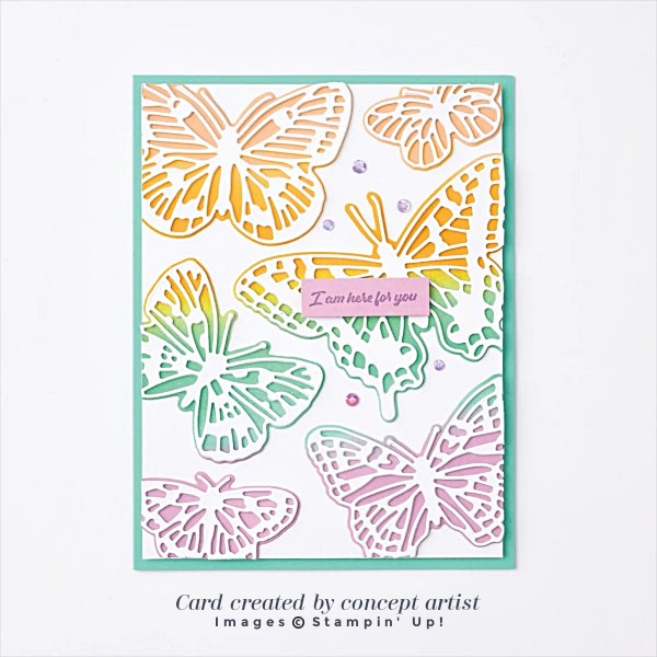 Brilliant Wings Dies by Stampin' Up! Card Sample