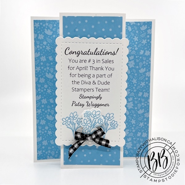 Fun Fold Standup Card for Top Ten in Sales using the Nature’s Prints Stamp Set and Natural Prints Dies by Stampin’ Up! 