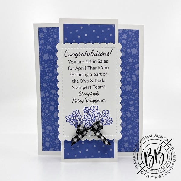 Fun Fold Standup Card for Top Ten in Sales using the Nature’s Prints Stamp Set and Natural Prints Dies by Stampin’ Up! 