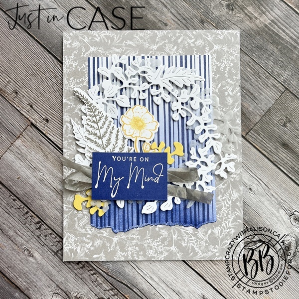 Card stamped with Nature’s Prints Stamp Set and coordinating Natural Prints Dies and Sun Prints Designer Series Paper