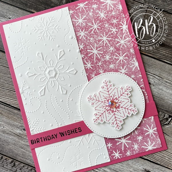 Four Seasons Series Winter Card Embossed Season of Chic Stamp Set by Stampin’ Up! My Sunday Sketch SS058
