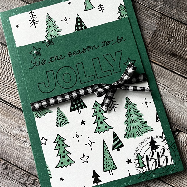 PDF Tutorial Jingle Jingle Jingle features this Christmas card along with six more all supplies Stampin’ Up!
