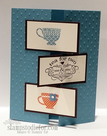 Hand Stamped Tea Shoppe Card in a Flash