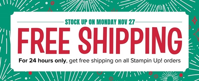 Stampin’ Up! Free Shipping Starts Now!